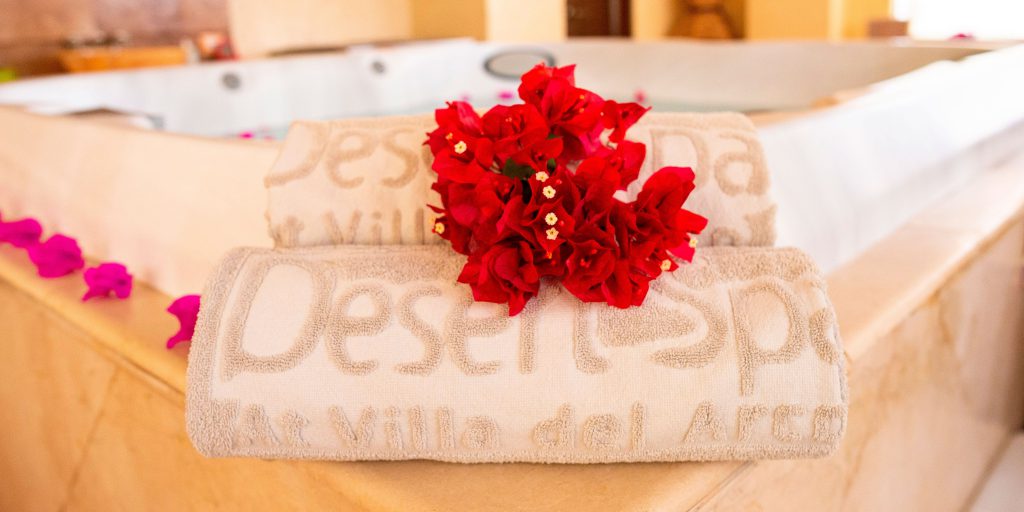 Towels from desert spa of cabo